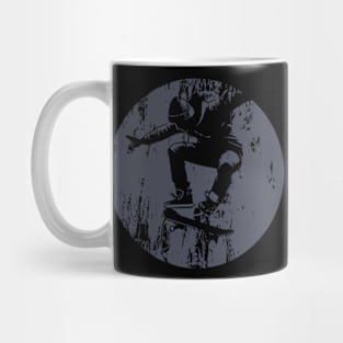 Grunge Urban Skateboarder Graffiti Style - Grey Mug